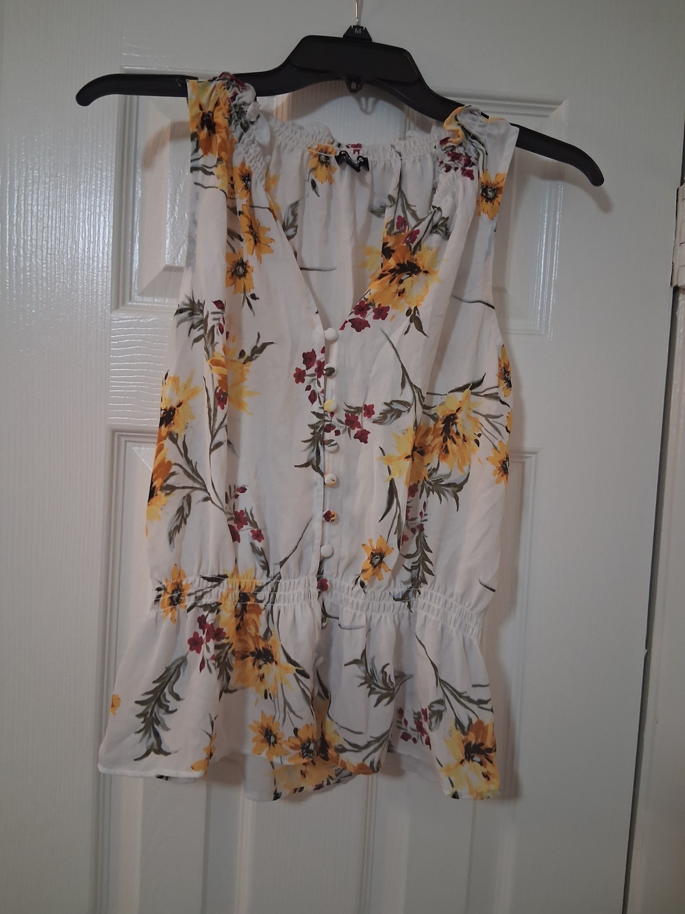 Express Floral Peplum Sleeveless Top 🌼 (XS/TP)Women